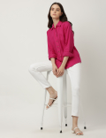 Pure Linen Spread Collar Shirt