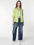 Pure Linen Spread Collar Shirt