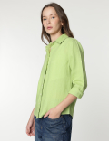 Pure Linen Spread Collar Shirt