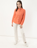 Pure Linen Spread Collar Shirt