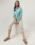 Pure Linen Spread Collar Shirt