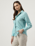 Pure Linen Spread Collar Shirt
