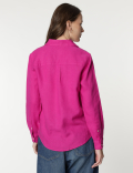 Pure Linen Spread Collar Shirt