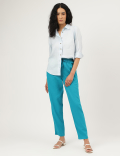 Pure Linen Spread Collar Shirt
