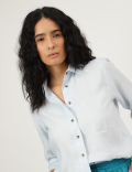 Pure Linen Spread Collar Shirt