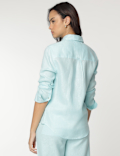 Pure Linen Spread Collar Shirt