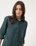 Pure Linen Spread Collar Shirt