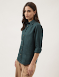 Pure Linen Spread Collar Shirt