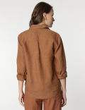 Pure Linen Spread Collar Shirt