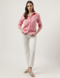 Pure Linen Spread Collar Shirt