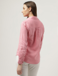 Pure Linen Spread Collar Shirt