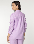 Pure Linen Spread Collar Shirt