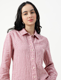 Pure Linen Spread Collar Shirt