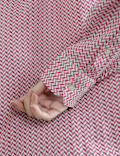 Pure Linen Plain Spread Collar Shirt