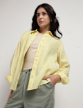 Pure Linen Spread Collar Shirt