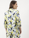 Pure Linen Abstract Print Full Sleeve Shirt