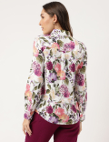 Linen Floral Printed Regular Fit Shirt