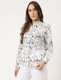 Linen Floral Printed Regular Fit Shirt