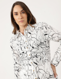 Linen Floral Printed Regular Fit Shirt
