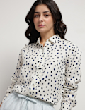 Pure Linen Polka Dots Shirt