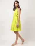 Plain Halter Neck Mini Dress