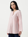 TURN UP SLEEVE LINEN TUNIC