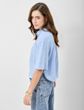 Linen Rich Cropped Shirt