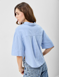 Linen Rich Cropped Shirt
