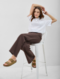 Linen Rich Cropped Shirt