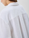 Linen Rich Cropped Shirt