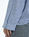 Linen Rich Plain Spread Collar Top