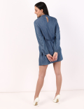 INT High Neck Denim Dress