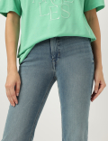 Straight Leg Mid Waist Jeans