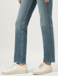 Straight Leg Mid Waist Jeans