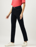 Straight Leg Mid Waist Jeans