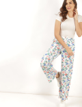 Flax Linen Mix Floral Relaxed Fit Pyjama