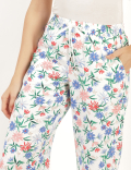 Flax Linen Mix Floral Relaxed Fit Pyjama