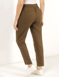 Linen Mix Plain Regular Fit Trouser