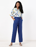 Linen Rich Paperbag Tapered Trousers