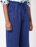 Linen Rich Paperbag Tapered Trousers