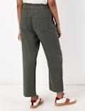Linen Rich Paperbag Tapered Trousers