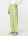 Linen Rich Wide Leg Trousers