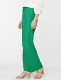 Linen Rich Wide Leg Trousers