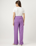 Linen Rich Wide Leg Trousers