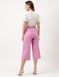 Linen Rich Wide Leg Trousers