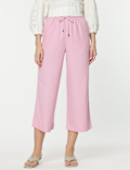 Linen Rich Wide Leg Trousers