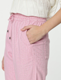 Linen Rich Wide Leg Trousers