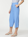 Linen Rich Wide Leg Trousers