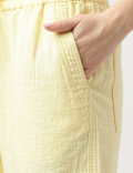Linen Rich Wide Leg Trousers