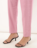 Linen Rich Straight Leg Trousers